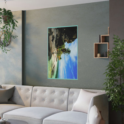 Low cost quality Posters - Pristine and remote - Pajaros Beach edge/caves in Mona Island PR - Green Forest Home