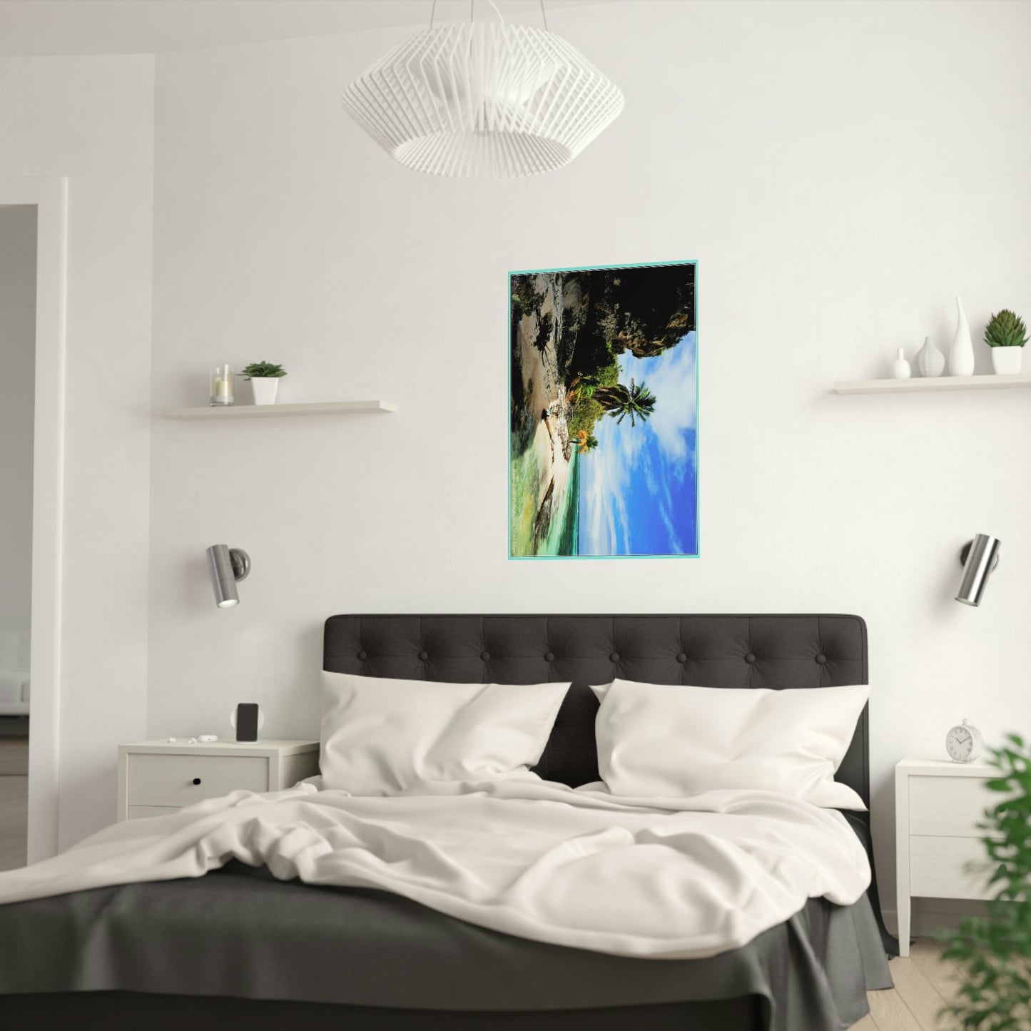 Low cost quality Posters - Pristine and remote - Pajaros Beach edge/caves in Mona Island PR - Green Forest Home