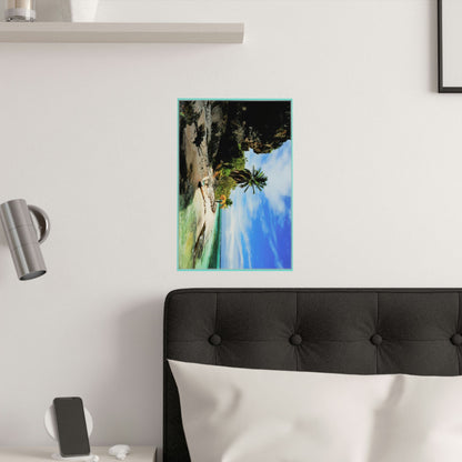 Low cost quality Posters - Pristine and remote - Pajaros Beach edge/caves in Mona Island PR - Green Forest Home