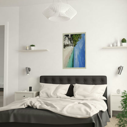 Low cost quality Posters - Pristine and remote - Pajaros Beach in Mona Island PR - resting in paradise - Green Forest Home