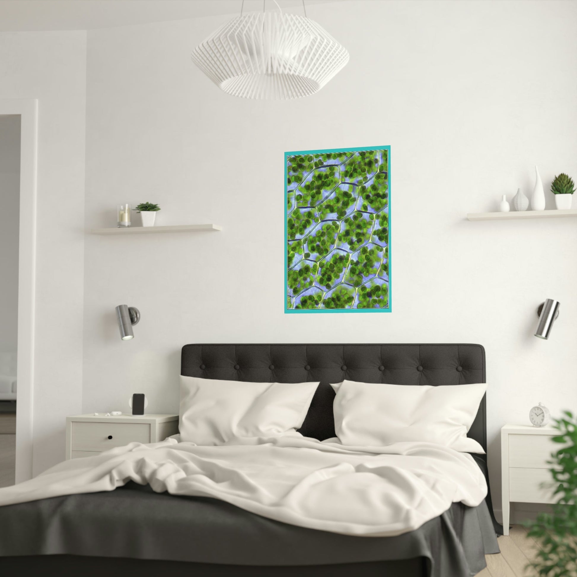 Low cost quality Posters - The Micro-Universe - Field Ion Microscope - Chloroplasts - plant cells - Green Forest Home
