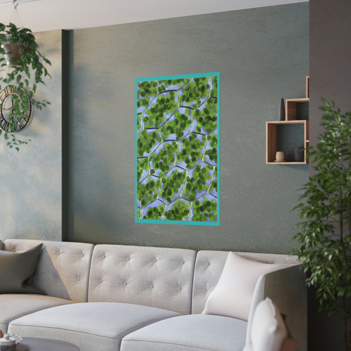 Low cost quality Posters - The Micro-Universe - Field Ion Microscope - Chloroplasts - plant cells - Green Forest Home