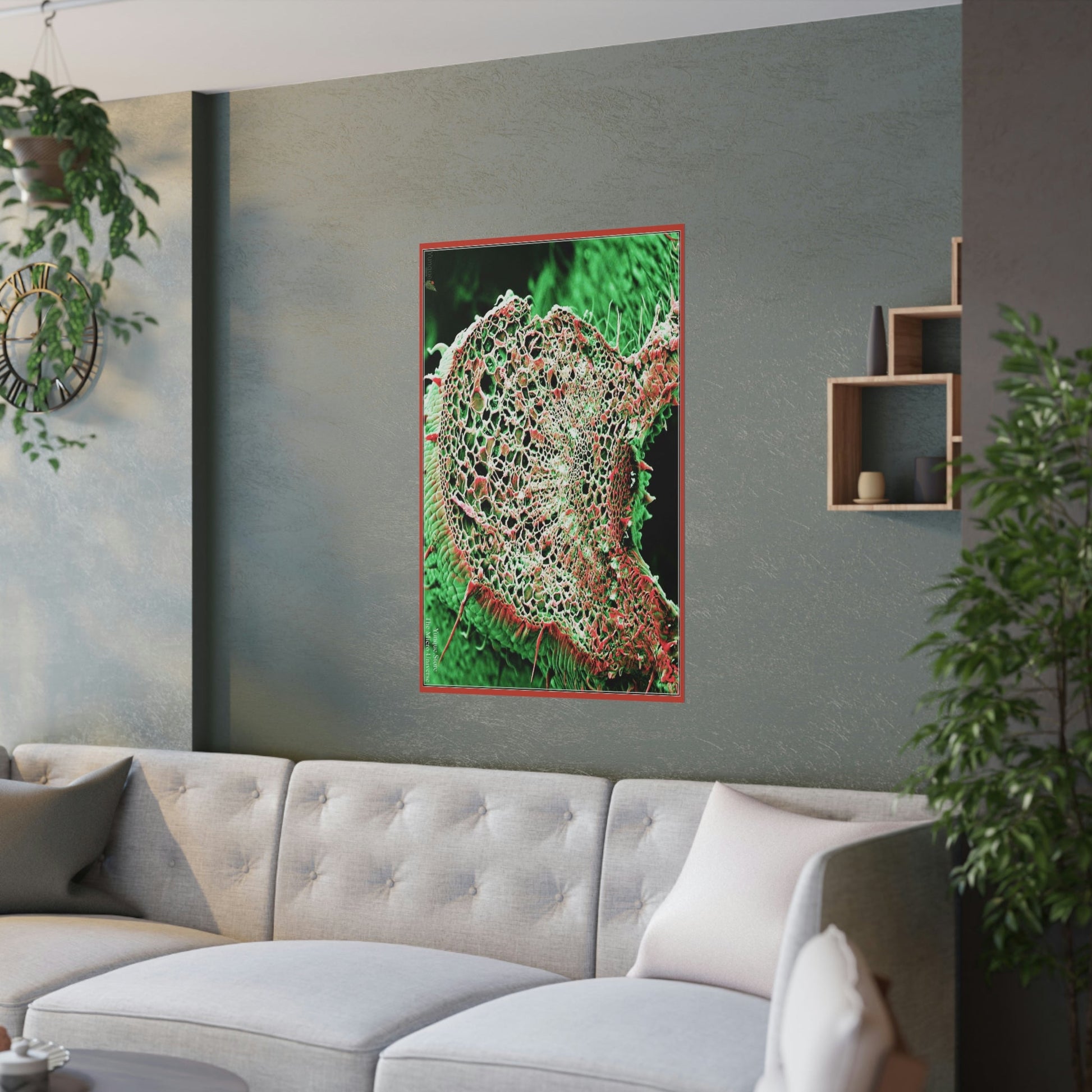 Low quality cost Posters - The Micro-Universe - Field Ion Microscope - HEMP plant stem! - Green Forest Home