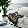 Manta de felpa de terciopelo - Velveteen Plush Blanket - Our Lady of Guadalupe, also known as the Virgen of Guadalupe - Mexico - Catholicism - Green Forest Home