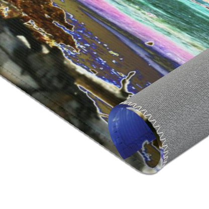 MARVEL Area Rugs - Remote & Pristine Mona Island near Puerto Rico - color curves manually modified for special effects - US PRINT - Green Forest Home