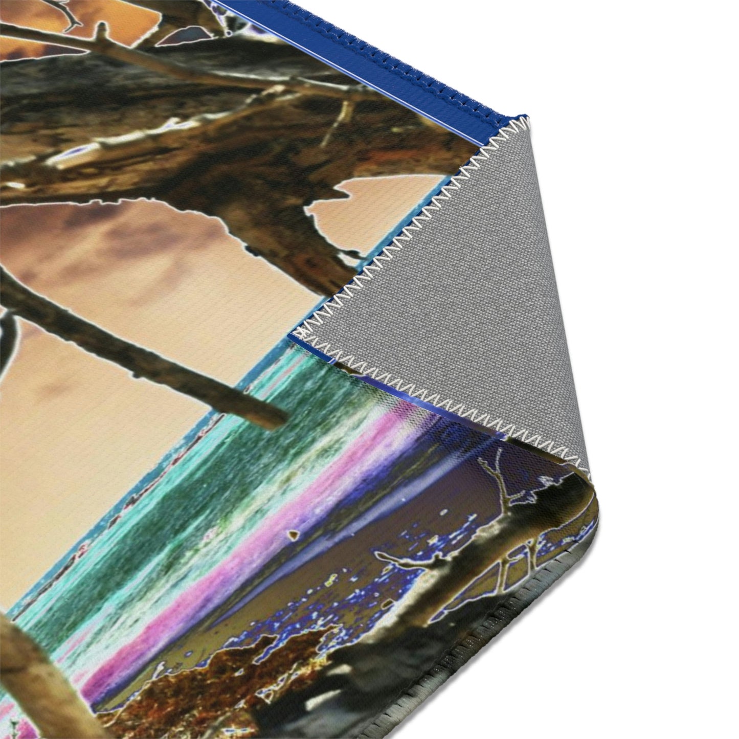 MARVEL Area Rugs - Remote & Pristine Mona Island near Puerto Rico - color curves manually modified for special effects - US PRINT - Green Forest Home