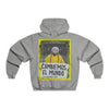 Men's NUBLEND® Hooded Sweatshirt - Fruit Of The Loom - Global Warming/Climate change/Keeling CO2 curve awareness - Greta - Greta Thunberg on CG protests - Amazon fires on back - Green Forest Home