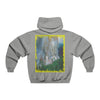 Men's NUBLEND® Hooded Sweatshirt - Fruit Of The Loom - Global Warming/Climate change/Keeling CO2 curve awareness - Greta - Greta Thunberg on CG protests - Amazon fires on back - Green Forest Home