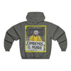 Men's NUBLEND® Hooded Sweatshirt - Fruit Of The Loom - Global Warming/Climate change/Keeling CO2 curve awareness - Greta - Greta Thunberg on CG protests - Amazon fires on back - Green Forest Home