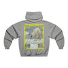 Men's NUBLEND® Hooded Sweatshirt - Fruit Of The Loom - Global Warming/Climate change/Keeling CO2 curve awareness - Polar bears starve due to early ice melt - both sides - Green Forest Home