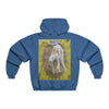Men's NUBLEND® Hooded Sweatshirt - Fruit Of The Loom - Global Warming/Climate change/Keeling CO2 curve awareness - Polar bears starve due to early ice melt - both sides - Green Forest Home