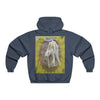 Men's NUBLEND® Hooded Sweatshirt - Fruit Of The Loom - Global Warming/Climate change/Keeling CO2 curve awareness - Polar bears starve due to early ice melt - both sides - Green Forest Home