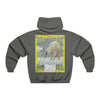 Men's NUBLEND® Hooded Sweatshirt - Fruit Of The Loom - Global Warming/Climate change/Keeling CO2 curve awareness - Polar bears starve due to early ice melt - both sides - Green Forest Home