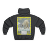 Men's NUBLEND® Hooded Sweatshirt - Fruit Of The Loom - Global Warming/Climate change/Keeling CO2 curve awareness - Polar bears starve due to early ice melt - both sides - Green Forest Home