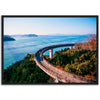 Museum-Quality Matte Paper Wooden Framed Poster - Cycling route on Kurushima Kaikyo Bridge cross over Seto inland sea. Ehime - Japan - Green Forest Home