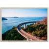 Museum-Quality Matte Paper Wooden Framed Poster - Cycling route on Kurushima Kaikyo Bridge cross over Seto inland sea. Ehime - Japan - Green Forest Home