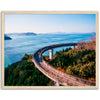 Museum-Quality Matte Paper Wooden Framed Poster - Cycling route on Kurushima Kaikyo Bridge cross over Seto inland sea. Ehime - Japan - Green Forest Home