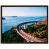 Museum-Quality Matte Paper Wooden Framed Poster - Cycling route on Kurushima Kaikyo Bridge cross over Seto inland sea. Ehime - Japan - Green Forest Home