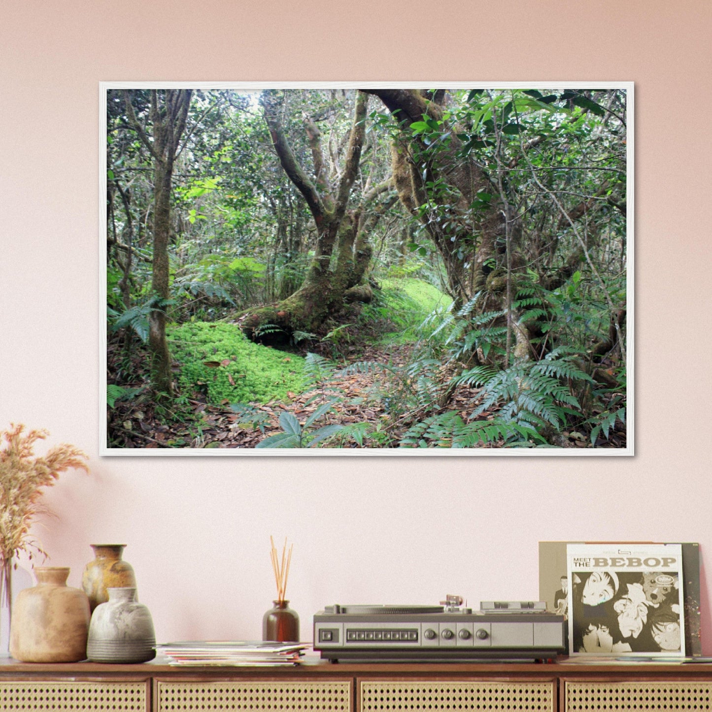 Museum-Quality Matte Paper Wooden Framed Poster - Paradise in El Yunque Rainforest Tradewinds Trail - Green Forest Home