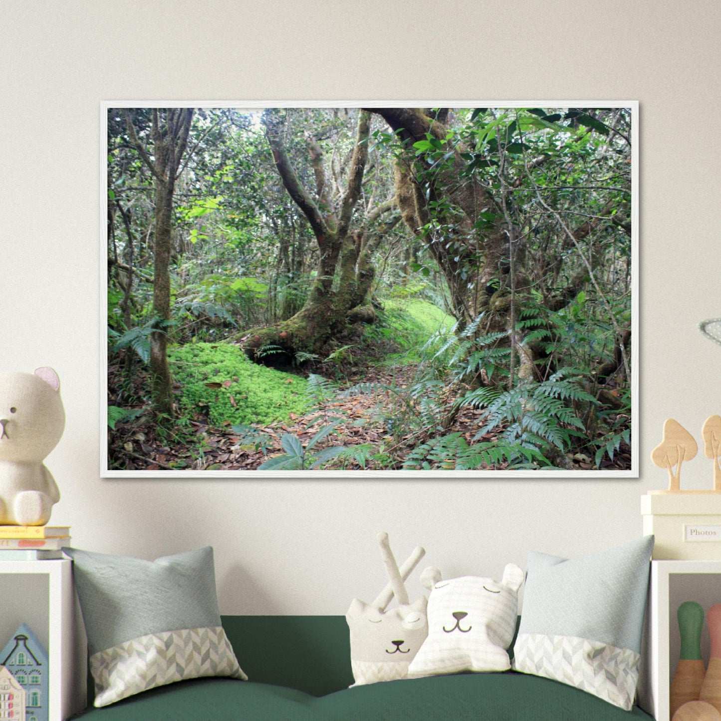 Museum-Quality Matte Paper Wooden Framed Poster - Paradise in El Yunque Rainforest Tradewinds Trail - Green Forest Home