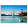Museum-Quality Matte Paper Wooden Framed Poster - Urushima Kaikyo Bridge cross over Seto inland sea. Ehime - Japan - Green Forest Home