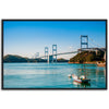 Museum-Quality Matte Paper Wooden Framed Poster - Urushima Kaikyo Bridge cross over Seto inland sea. Ehime - Japan - Green Forest Home