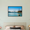 Museum-Quality Matte Paper Wooden Framed Poster - Urushima Kaikyo Bridge cross over Seto inland sea. Ehime - Japan - Green Forest Home