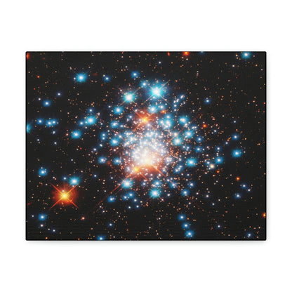 NASA/HUBBLE/ESA - SMALL Canvas Gallery Wraps - The wonderful discoveries from space telescopes - Beautiful closeup of a star-cluster - young blue stars - Green Forest Home