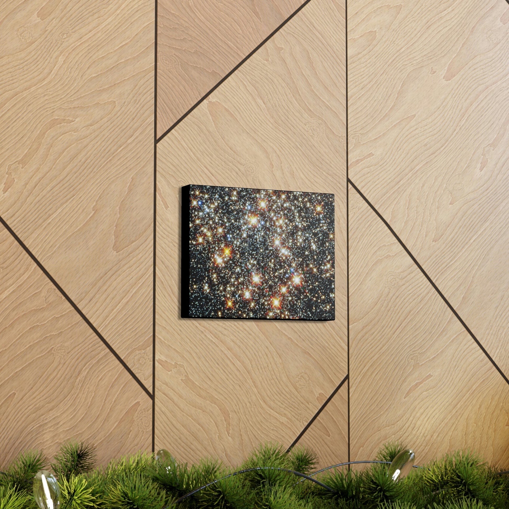 NASA/HUBBLE/ESA - SMALL Canvas Gallery Wraps - The wonderful discoveries from space telescopes - Beautify closeup of a star-cluster - in our galaxy - Green Forest Home