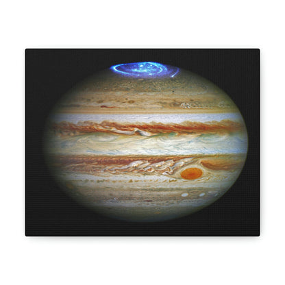 NASA/HUBBLE/ESA - SMALL Canvas Gallery Wraps - The wonderful discoveries from space telescopes - Hubble sees aurora's borealis in Jupiter! - Green Forest Home