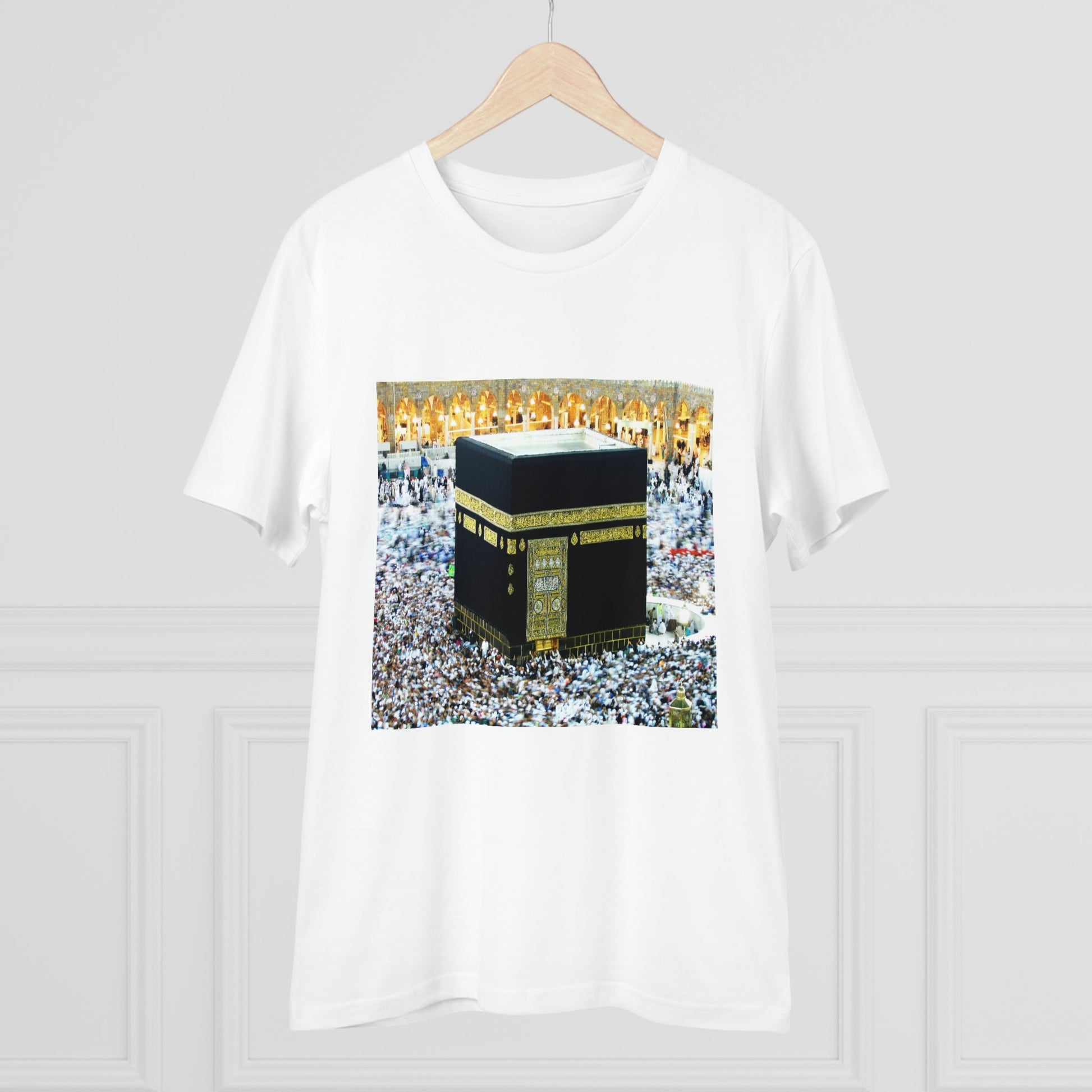 Organic Creator T-shirt - EU Print - Unisex - Hajj pilgrimage to Kaaba - the "House of Allah", in the sacred city of Mecca UAE ID#1 - Green Forest Home