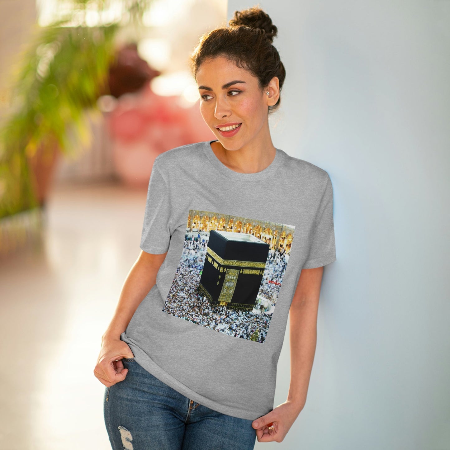 Organic Creator T-shirt - EU Print - Unisex - Hajj pilgrimage to Kaaba - the "House of Allah", in the sacred city of Mecca UAE ID#1 - Green Forest Home