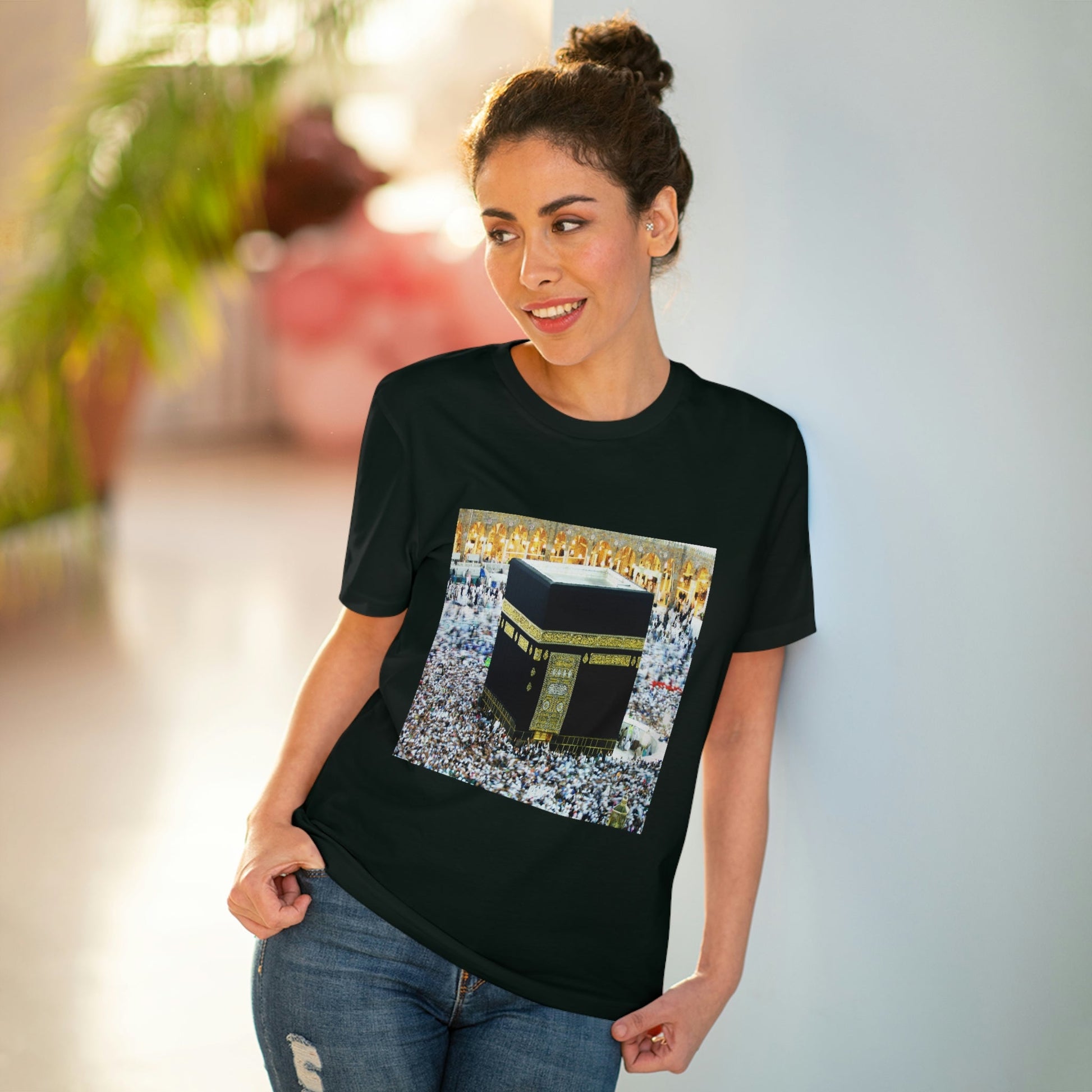 Organic Creator T-shirt - EU Print - Unisex - Hajj pilgrimage to Kaaba - the "House of Allah", in the sacred city of Mecca UAE ID#1 - Green Forest Home