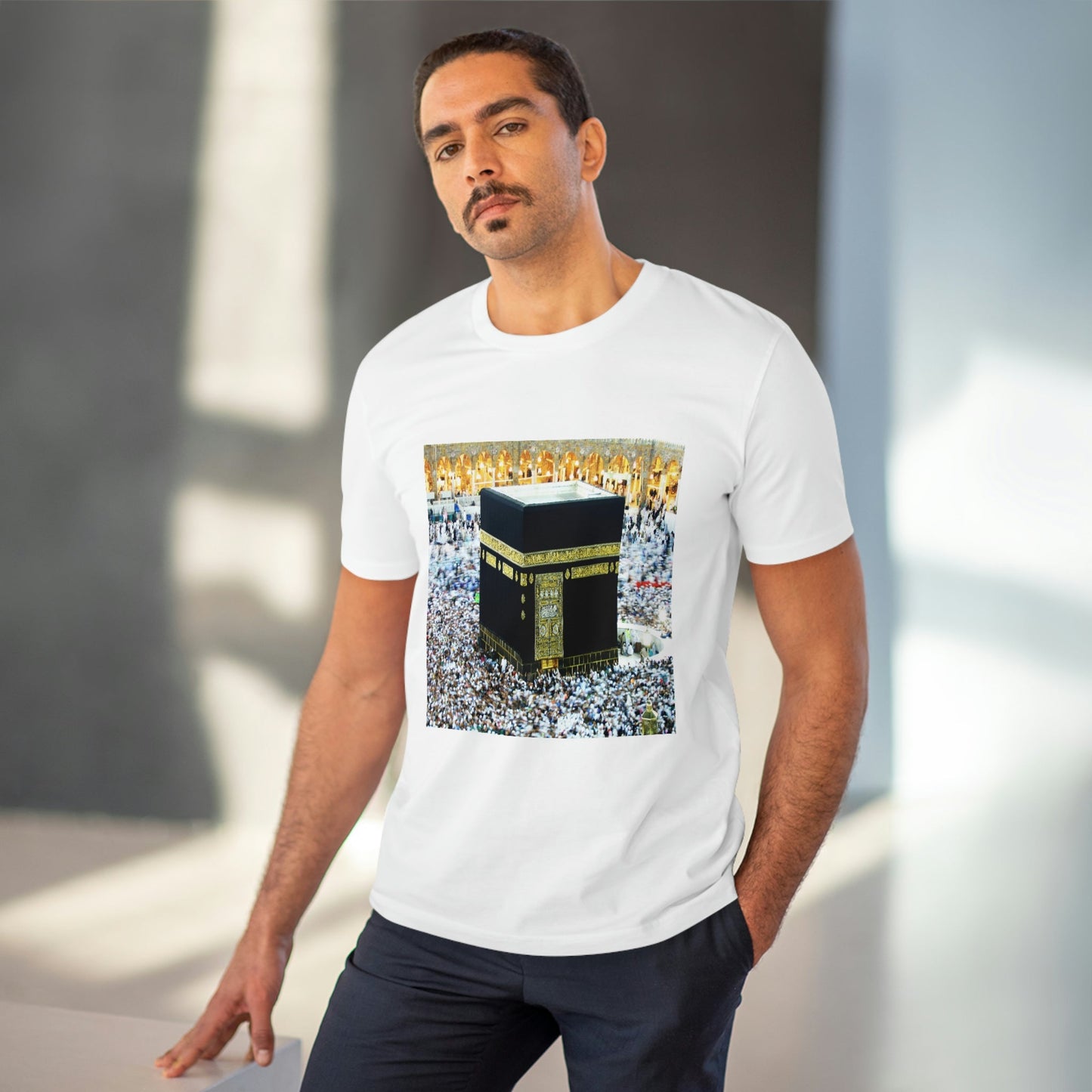 Organic Creator T-shirt - EU Print - Unisex - Hajj pilgrimage to Kaaba - the "House of Allah", in the sacred city of Mecca UAE ID#1 - Green Forest Home