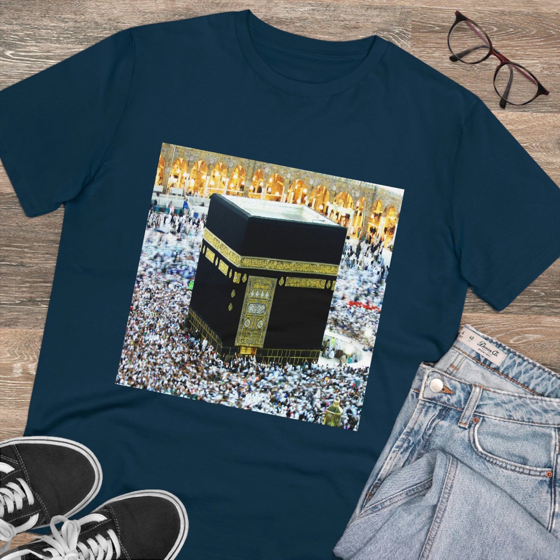 Organic Creator T-shirt - EU Print - Unisex - Hajj pilgrimage to Kaaba - the "House of Allah", in the sacred city of Mecca UAE ID#1 - Green Forest Home
