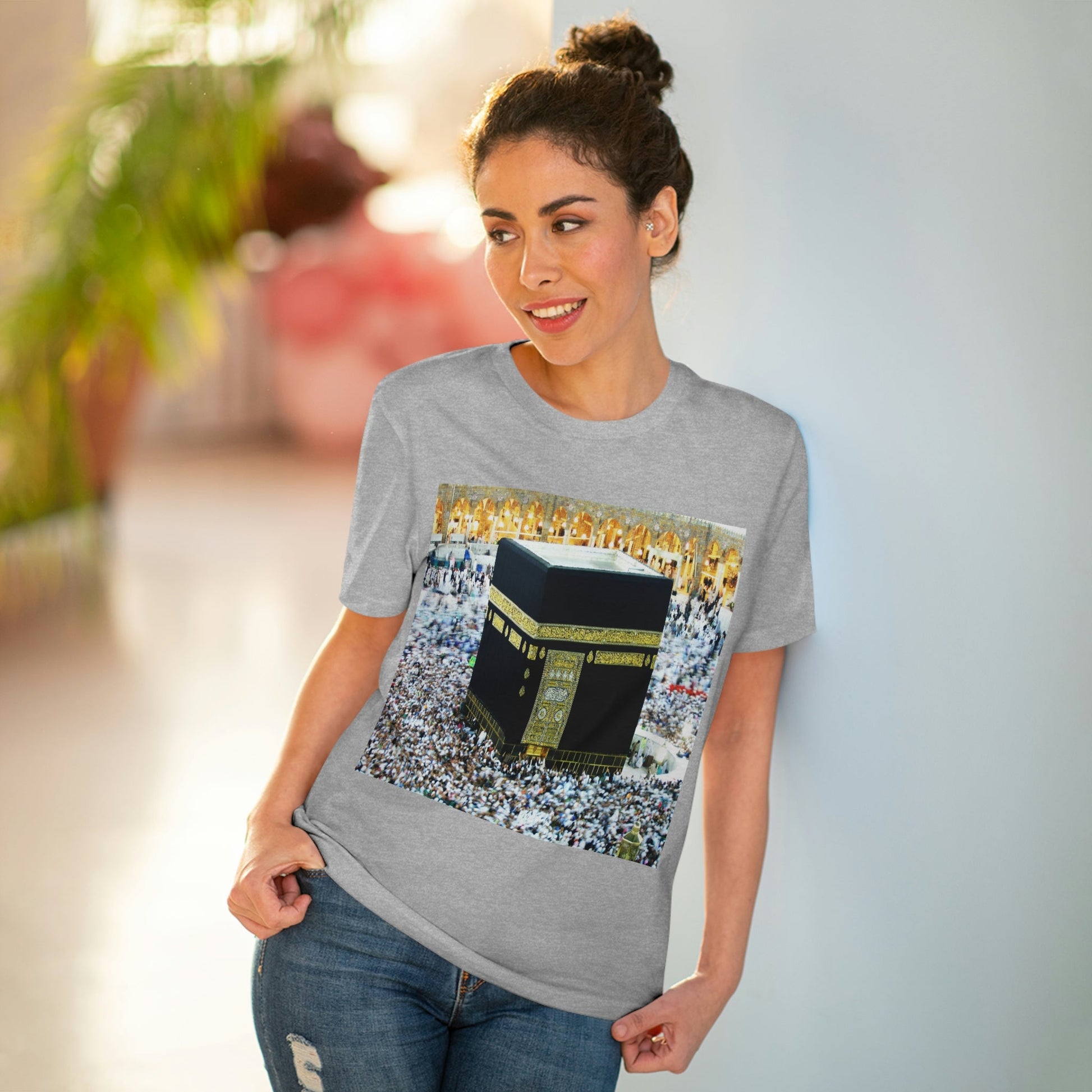 Organic Creator T-shirt - Unisex - EU Print - Hajj pilgrimage to Kaaba - the "House of Allah", in the sacred city of Mecca UAE ID#1 - Green Forest Home