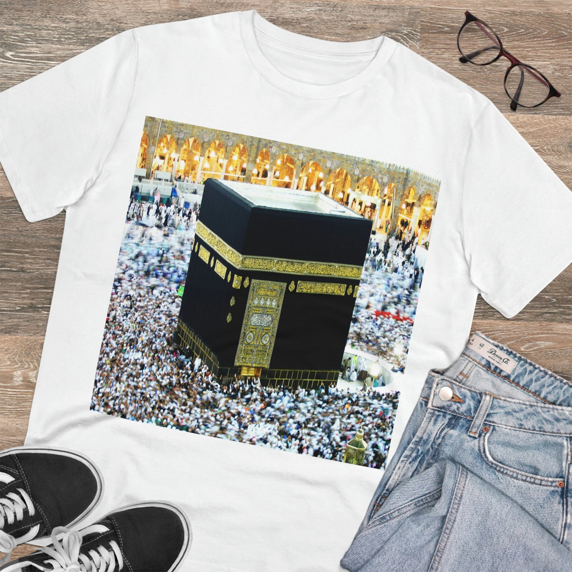 Organic Creator T-shirt - Unisex - EU Print - Hajj pilgrimage to Kaaba - the "House of Allah", in the sacred city of Mecca UAE ID#1 - Green Forest Home