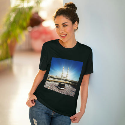 Organic Creator T-shirt - Unisex - EU Print - Hajj pilgrimage to Kaaba - the "House of Allah", in the sacred city of Mecca UAE ID#1 - Green Forest Home