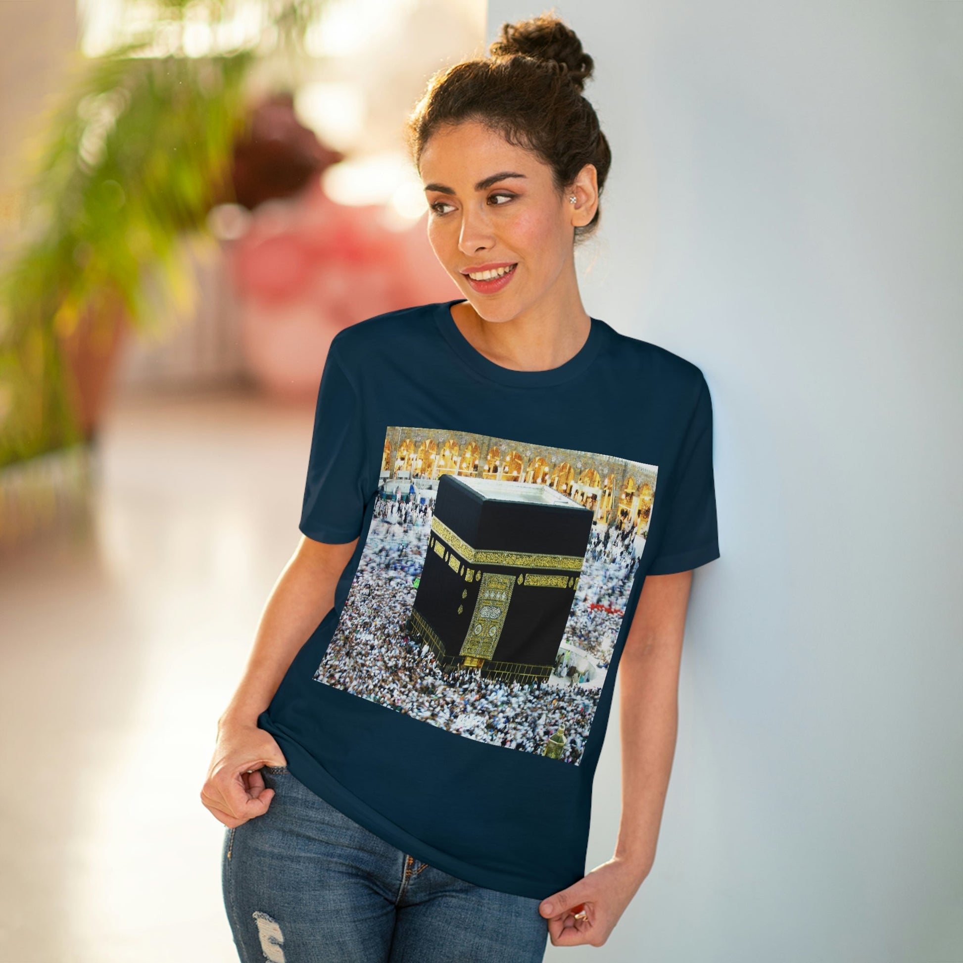 Organic Creator T-shirt - Unisex - EU Print - Hajj pilgrimage to Kaaba - the "House of Allah", in the sacred city of Mecca UAE ID#1 - Green Forest Home