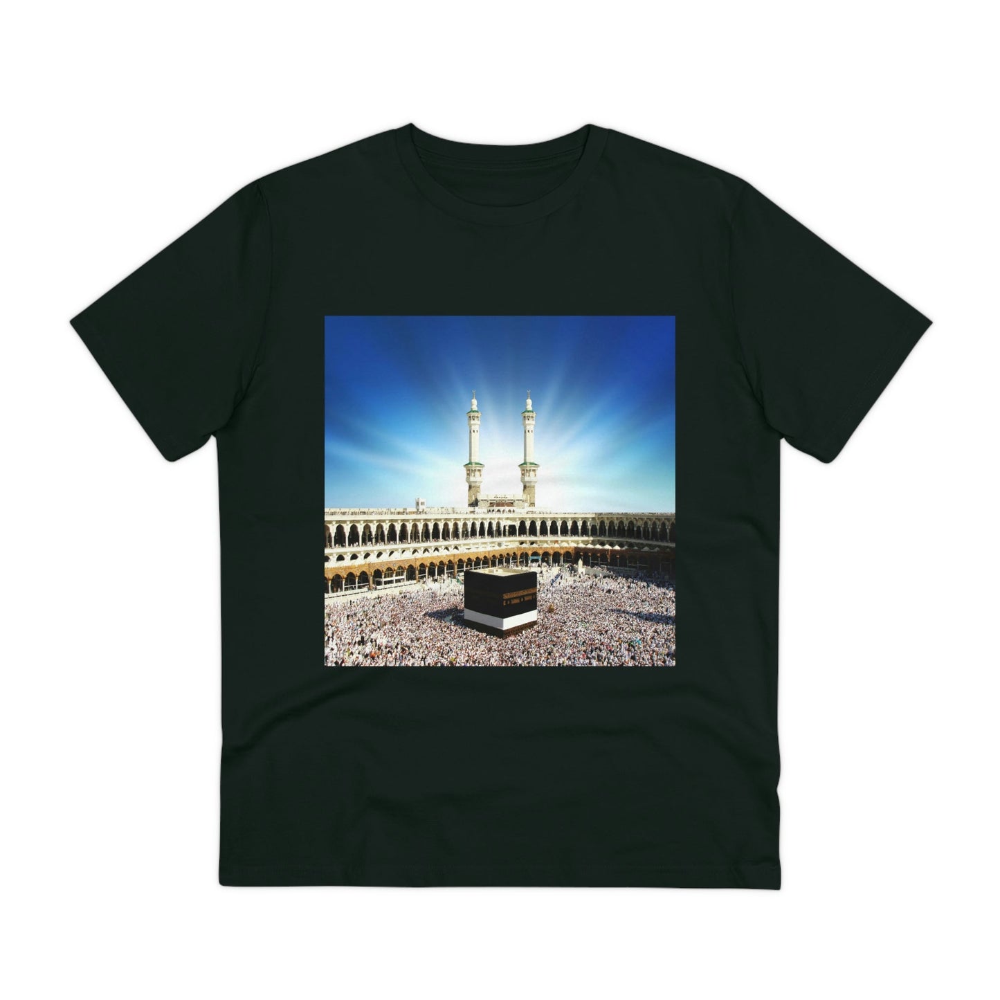 Organic Creator T-shirt - Unisex - EU Print - Hajj pilgrimage to Kaaba - the "House of Allah", in the sacred city of Mecca UAE ID#1 - Green Forest Home