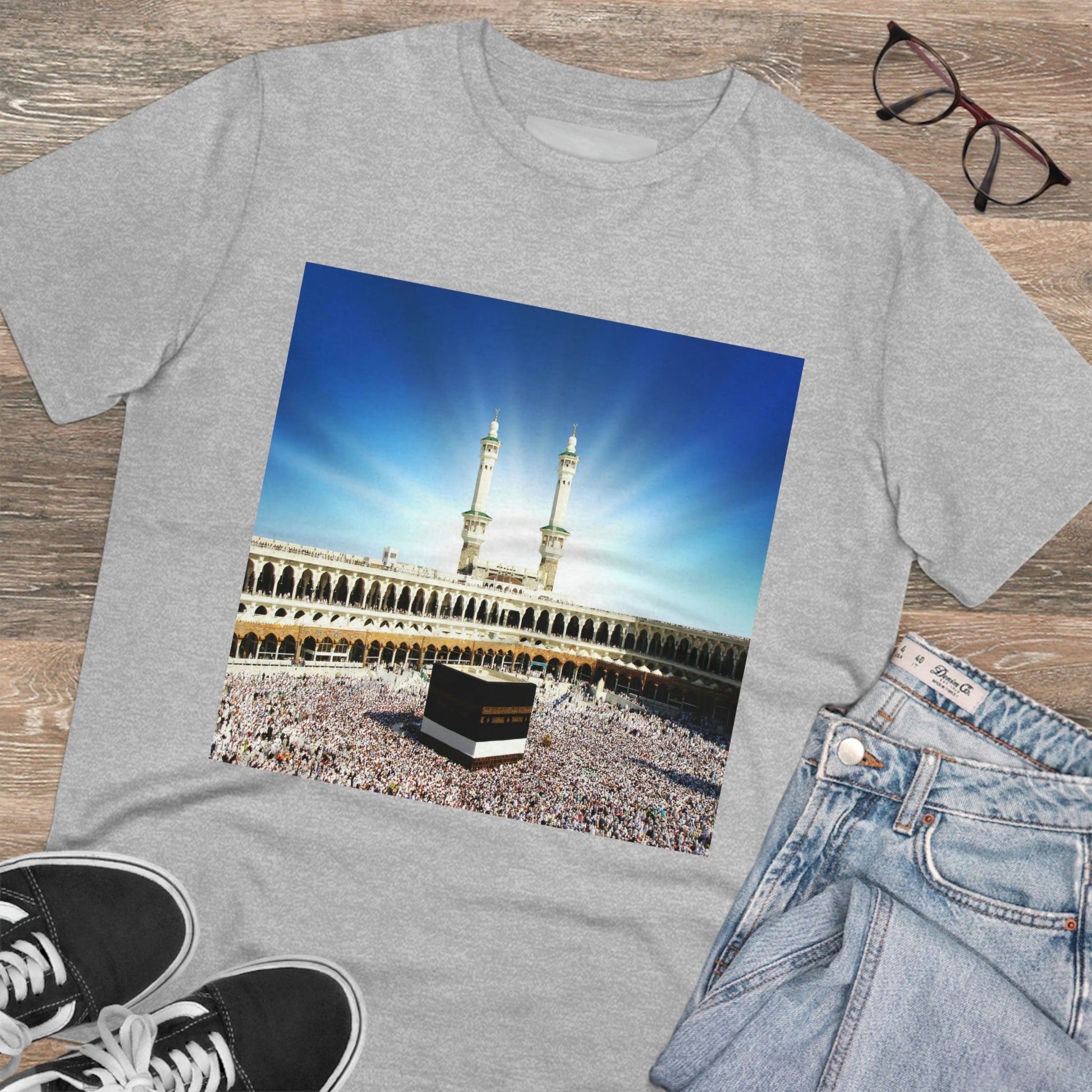 Organic Creator T-shirt - Unisex - EU Print - Hajj pilgrimage to Kaaba - the "House of Allah", in the sacred city of Mecca UAE ID#1 - Green Forest Home