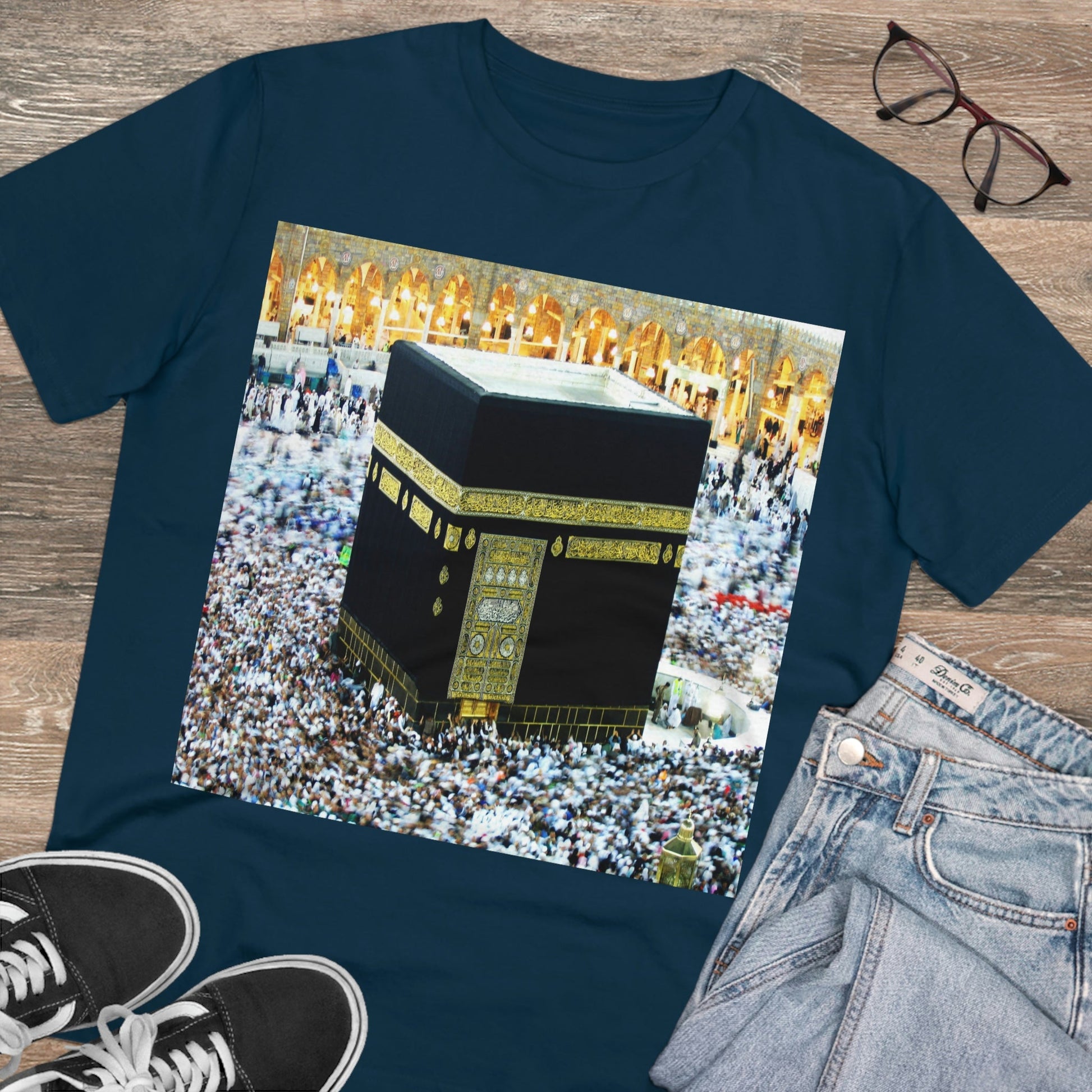Organic Creator T-shirt - Unisex - EU Print - Hajj pilgrimage to Kaaba - the "House of Allah", in the sacred city of Mecca UAE ID#1 - Green Forest Home