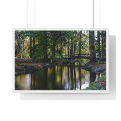 Premium Framed Horizontal Poster - Printed in LATVIA - Autumn colours on the Black Water in the New Forest National park, Hampshire, UK - Green Forest Home