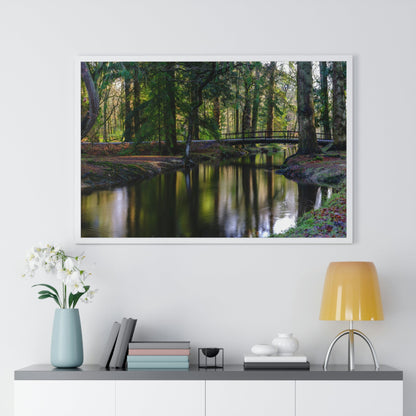 Premium Framed Horizontal Poster - Printed in LATVIA - Autumn colours on the Black Water in the New Forest National park, Hampshire, UK - Green Forest Home