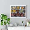 Premium Framed Horizontal Poster - Printed in LATVIA - Bowls filled with spices at a vendors stall in the largest spice market in Asia, the Khari Baoli section of Old Delhi - INDIA - Green Forest Home