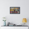 Premium Framed Horizontal Poster - Printed in LATVIA - Bowls filled with spices at a vendors stall in the largest spice market in Asia, the Khari Baoli section of Old Delhi - INDIA - Green Forest Home