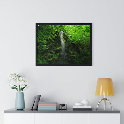 Premium Framed Horizontal Poster - Printed in LATVIA - Falls Around the city of Scarborough in the UK - EUROPE - Green Forest Home