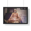 Premium Framed Horizontal poster - Printed in LATVIA - Sri Ramana Maharshi in Ashram of Sri Ramana Maharshi, Tiruvannamalai, Tamil Nadu, INDIA - Green Forest Home