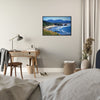Premium Matte Paper Wooden Framed Poster - Ecola State Park, a rugged stretch of pacific ocean near Cannon Beach, OREGON USA - Green Forest Home