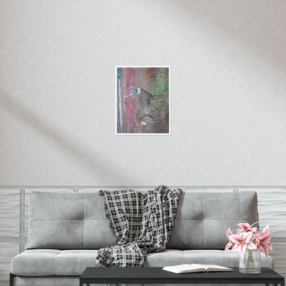Premium Matte vertical posters - Large whitetail buck in a colorful fall meadow in Smoky Mountain National Park in Summer in Mountain National Park (SMNP) USA - Green Forest Home